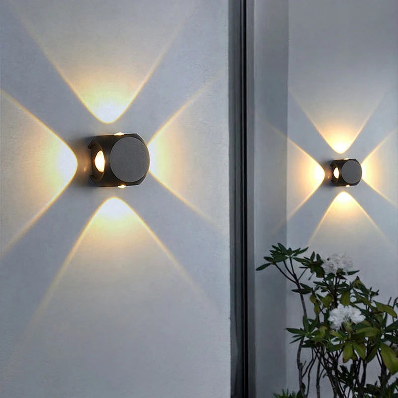 4 Side LED Modern Wall Light Lamp