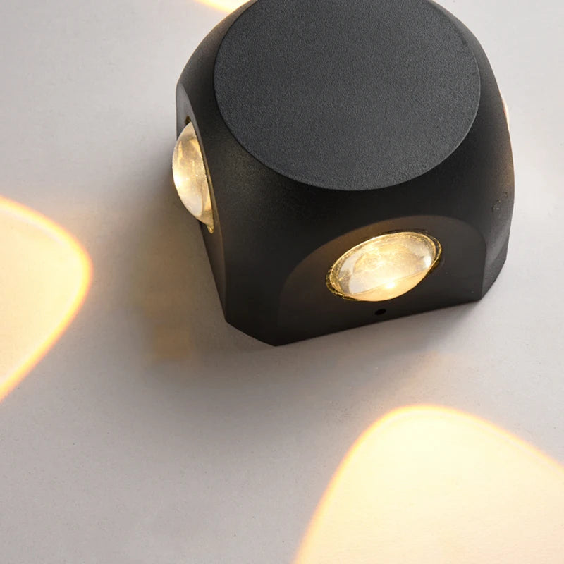 4 Side LED Modern Wall Light Lamp